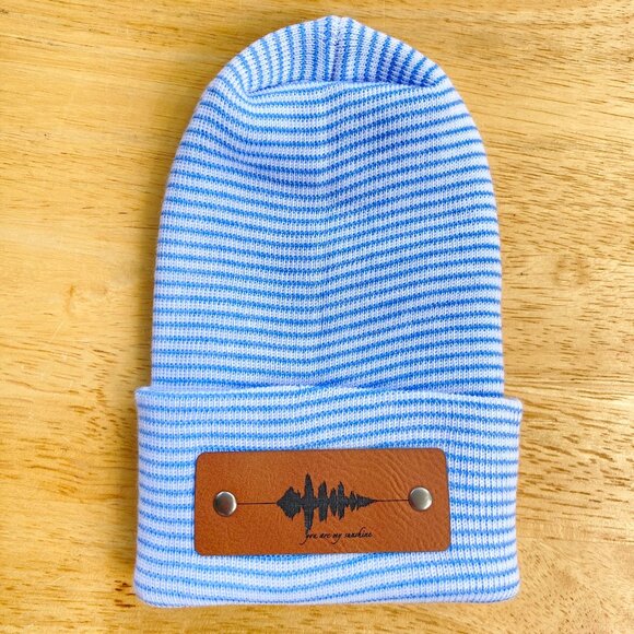 You Are My Sunshine Soundwave Newborn Baby Beanie - Blue - Not Custom - Picture 1 of 9